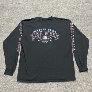 Daytona‎ Beach 2016 Bike Week Mens Sweatshirt Chest 45" Pullover Long Sleeve